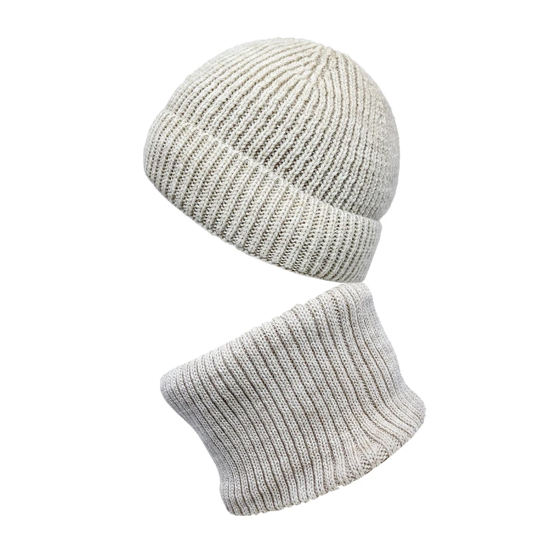 ست بافتنی کلاه و شال گردن رینگی کد 008