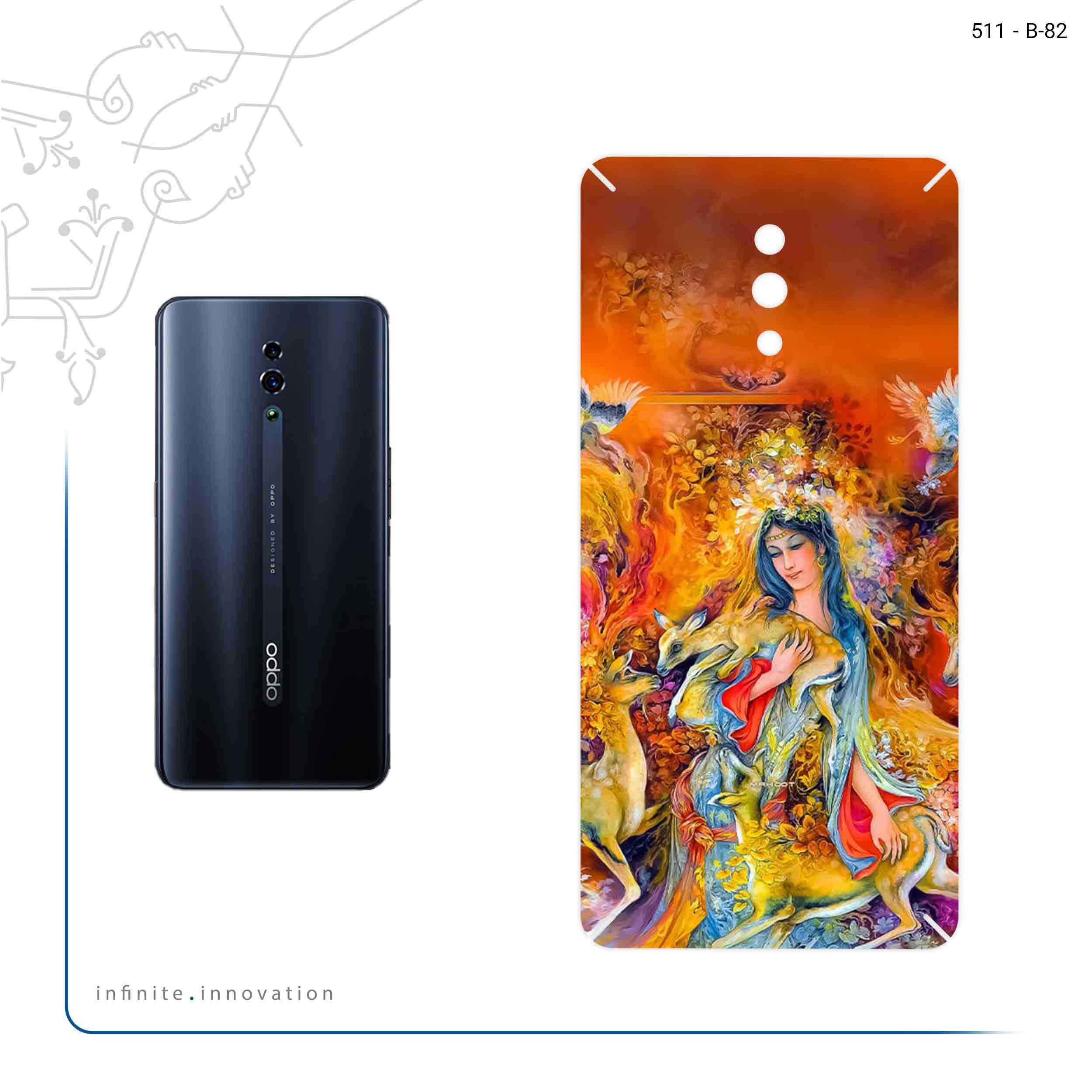 برچسب پوششی ماهوت مدل Persian miniature 2 مناسب برای گوشی موبایل اپو Reno