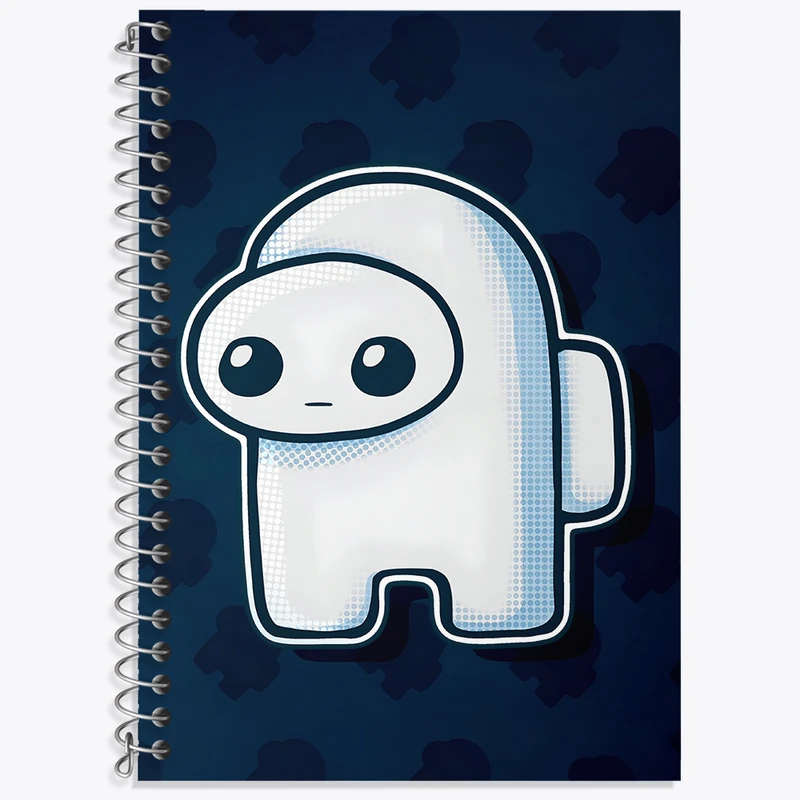 دفتر زبان 50 برگ خندالو مدل دو خط طرح امانگ آس (Among Us) کد N4923