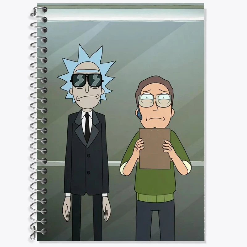 دفتر لغت 50 برگ خندالو مدل انیمیشن ریک و مورتی Rick and Mort کد 26589