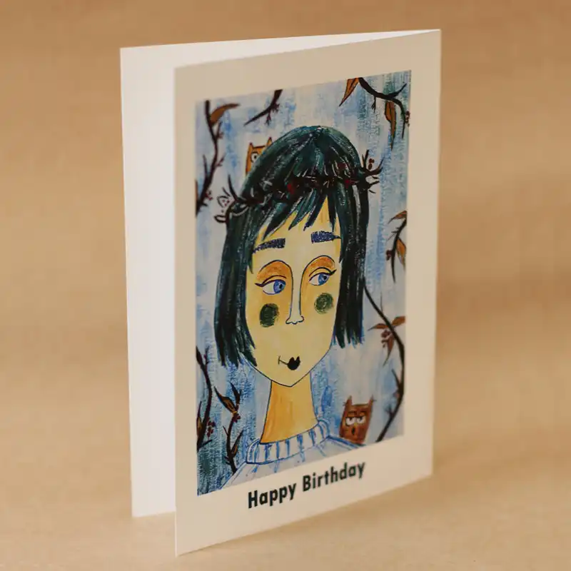 کارت پستال مدل تبریک تولد دختران مجموعه چهار عددی