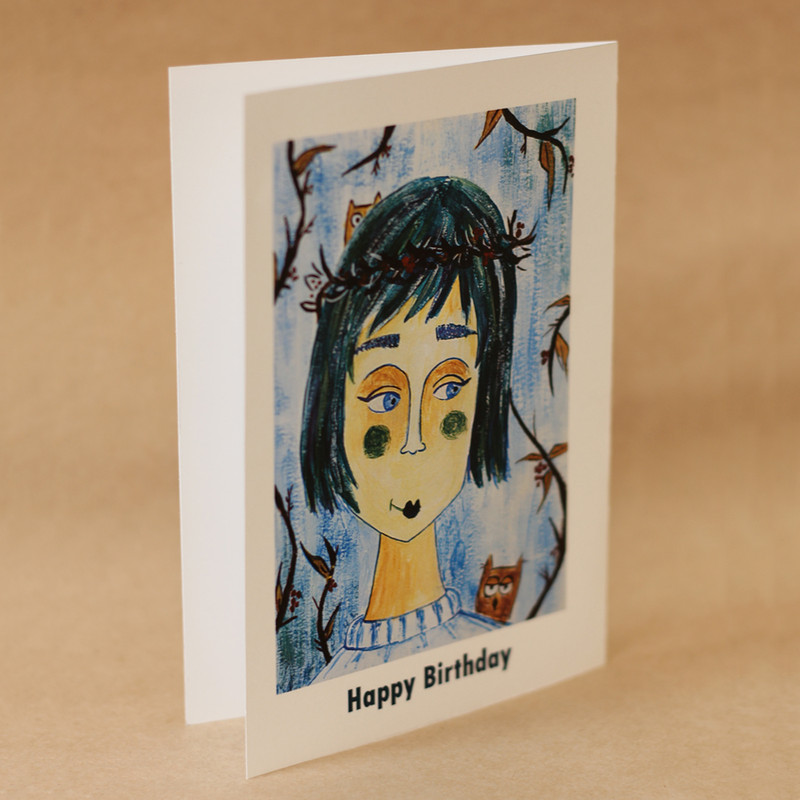 کارت پستال مدل تبریک تولد دختران مجموعه چهار عددی