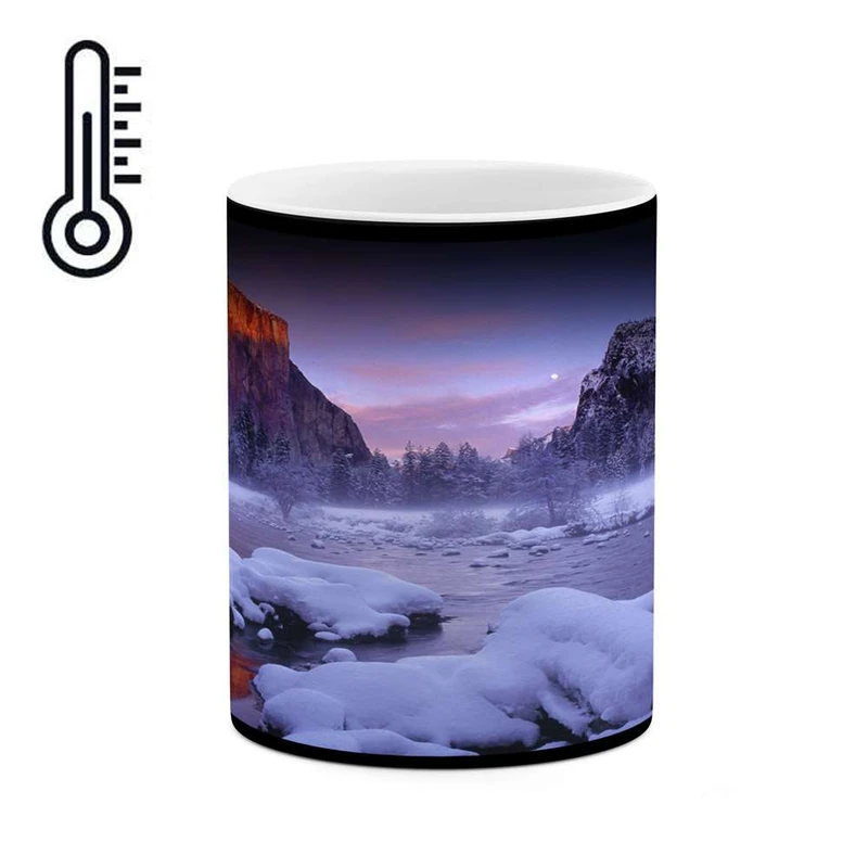 ماگ حرارتی کاکتی مدل منظره برفی کد mgh15132