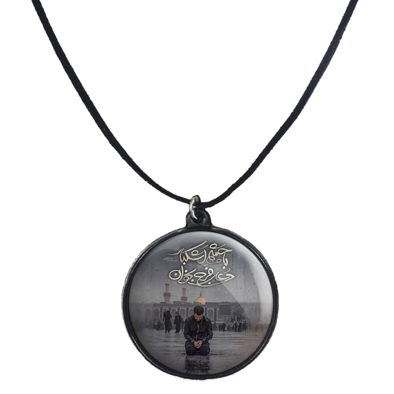 گردنبند پرمانه طرح امام زمان کد pmb.24138 مدل دو طرفه