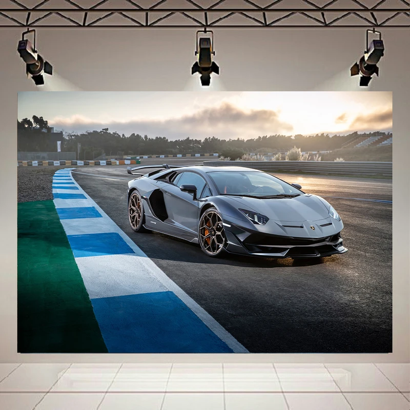 تابلو بوم طرح ماشین لامبورگینی مدل Aventador SVJ کد AR2631