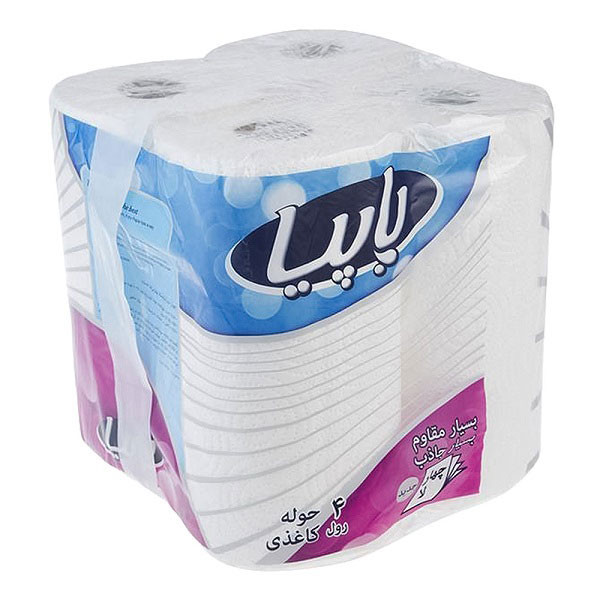 دستمال حوله ای 140 برگ پاپیا مدل Soft بسته 4 عددی