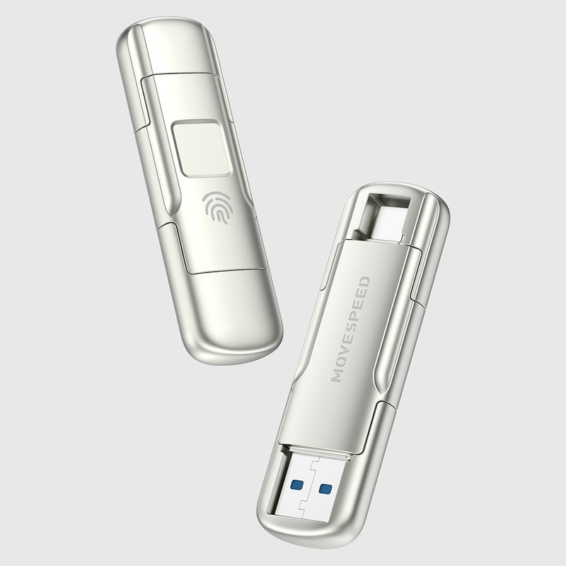 اس اس دی اکسترنال موو اسپید مدل FINGERPRINT SMD USB3.2 Type-C Flash ظرفیت 256 گیگابایت