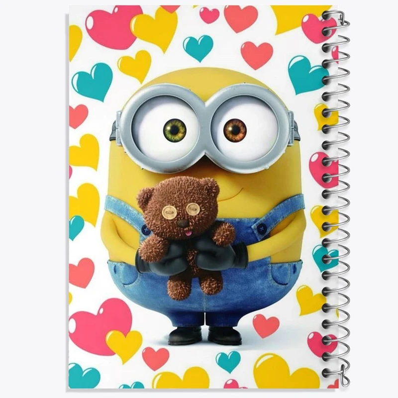 دفتر ژورنال نویسی 50 برگ خندالو مدل نقطه ای طرح مینیون Minions کد 2441