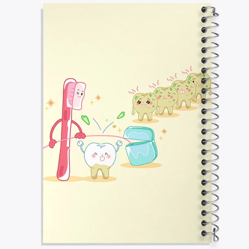 دفتر لیست خرید 50 برگ خندالو طرح دندان و دندان پزشکی کودکانه کد 36719