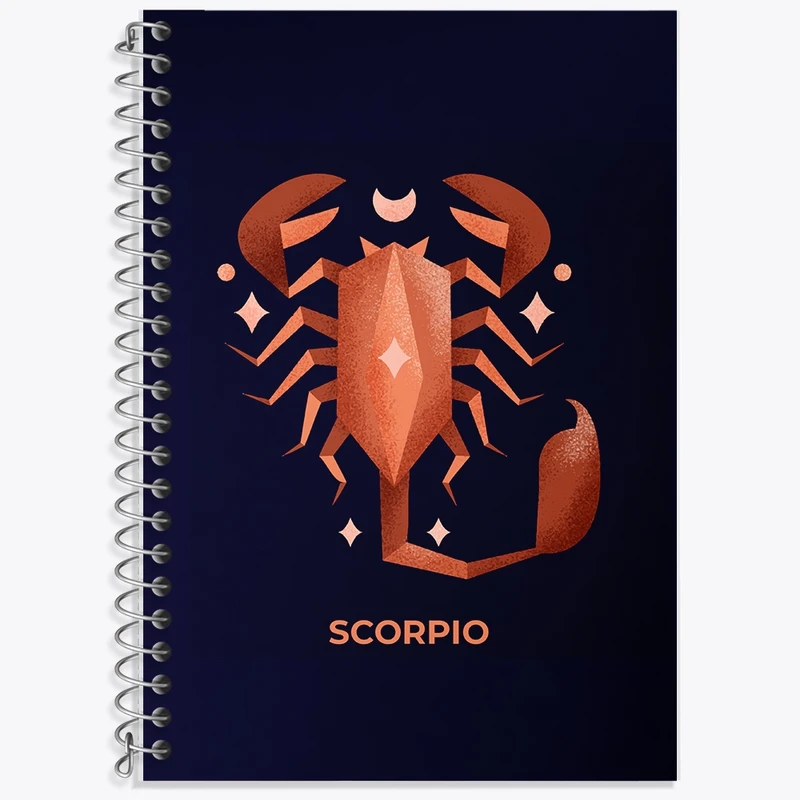 دفتر زبان 50 برگ خندالو مدل سه خط طرح ماه تولد آبان کد F1558