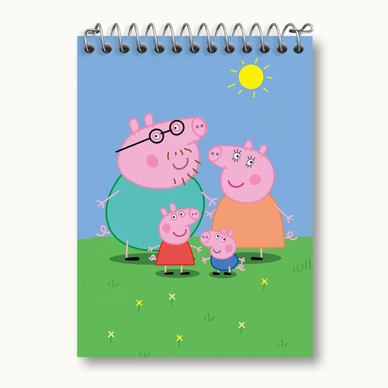 دفتر یادداشت 50 برگ خندالو مدل خانواده پپا پیگ انیمیشن پپا پیگ Peppa pig کد 22070