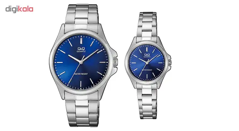 ست ساعت مچی عقربه ای زنانه و مردانه کیو اند کیو مدل qa06j202y