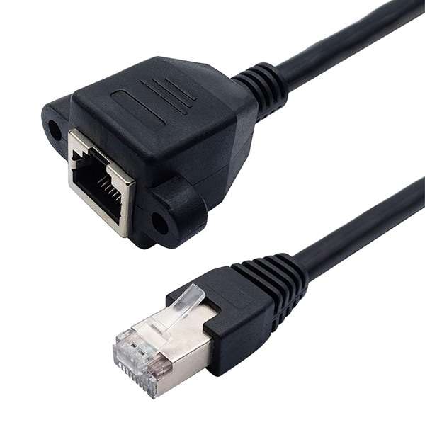 کابل افزایش طول شبکه cat6 مدل قابل پیچ طول ۰.۵ متر