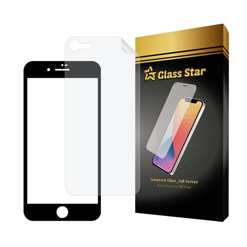 محافظ صفحه نمایش سرامیکی شفاف گلس استار مدل CERAMICNANOST مناسب برای گوشی موبایل اپل iPhone 7 / iPhone 8 / iPhone Se 2020 / iPhone SE 2022 به همراه محافظ پشت گوشی هیدروژل