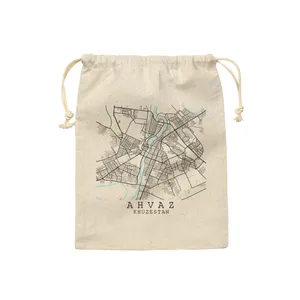 کیسه نان و سبزی ترمه طراحان ایده مدل نقشه شهر اهواز کد map0507 - M سایز 23x33 سانتی متر