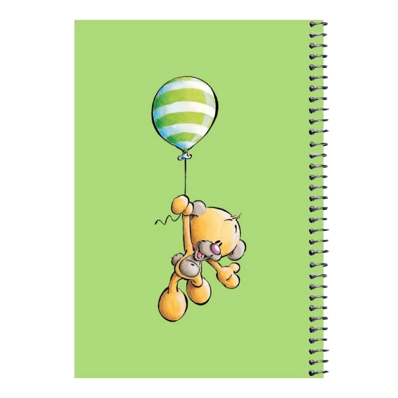 دفتر مشق 80 برگ اس جی مدل خرس و بادکنک راه راه    