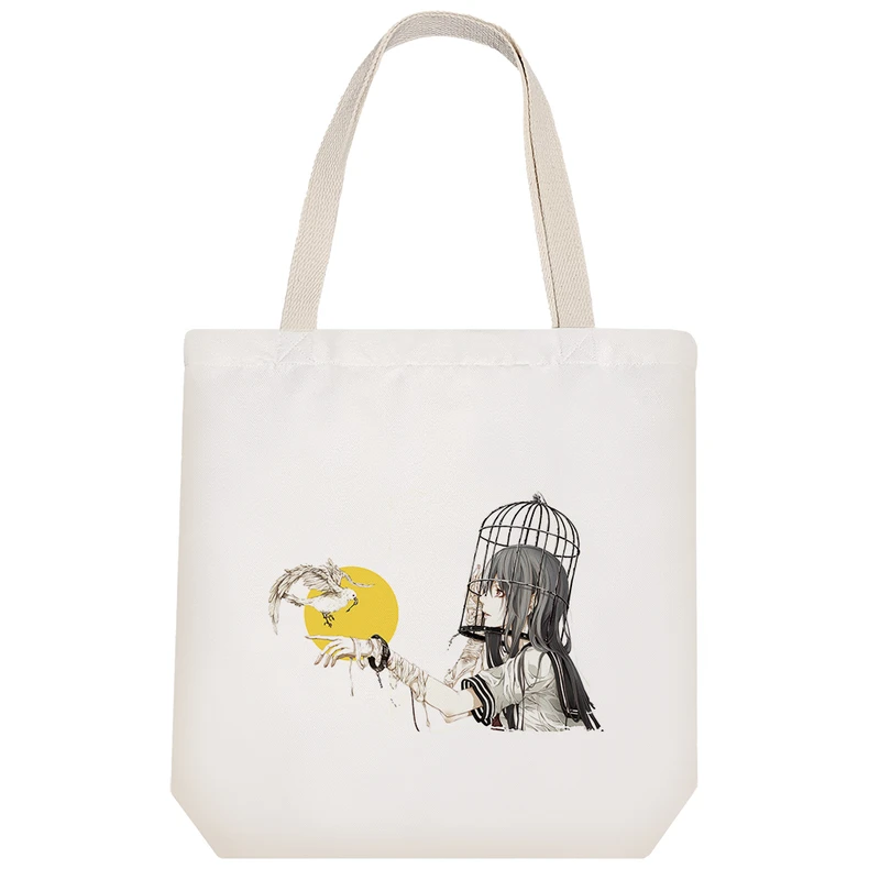 ساک خرید خندالو مدل دختر انیمه ای کد 1464