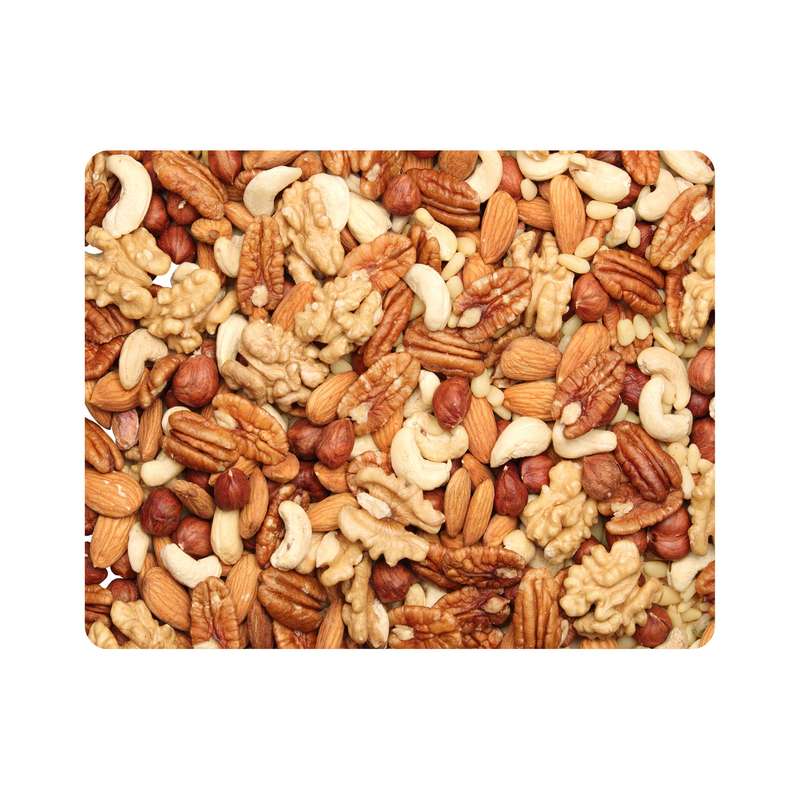 ماوس پد اطلس آبی طرح آجیل و پسته و گرد و بادام و فندق مدل T6852