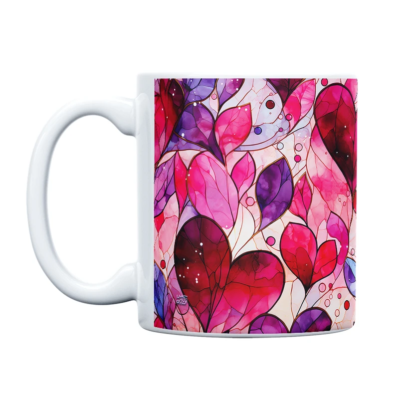 ماگ حس آمیزی طرح عاشقانه مدل قلب زیبا کد 76