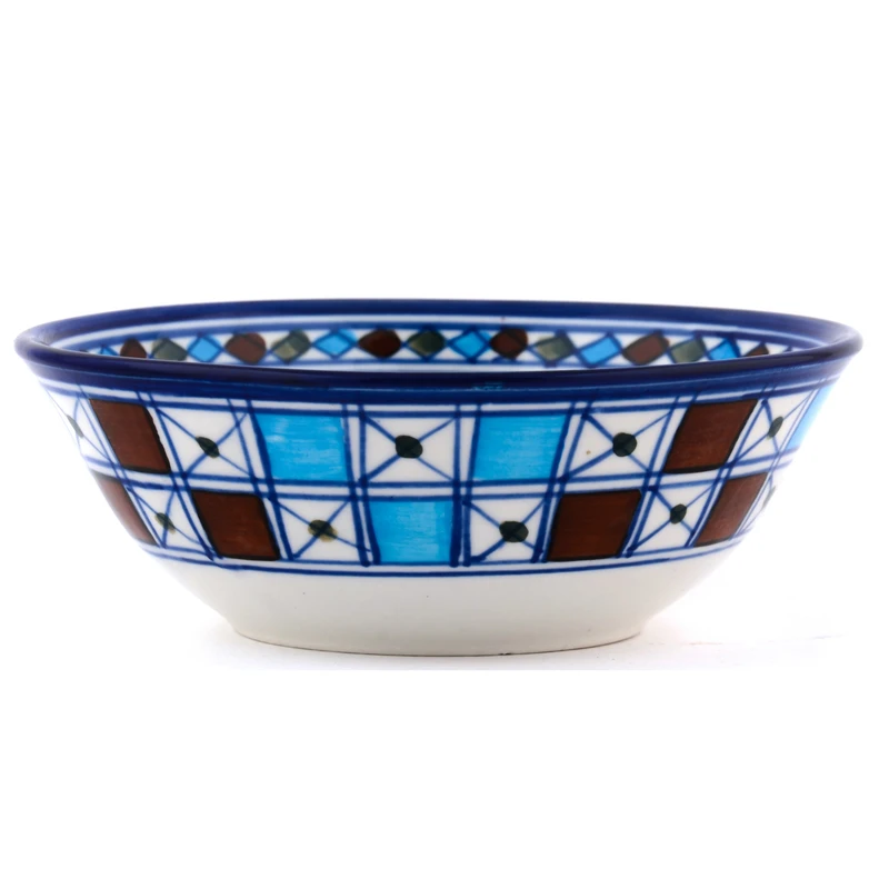 کاسه سوپ چینی میبد مروارید مدل شطرنجی