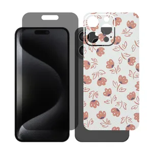 Glass Together model privacy screen protector Suitable for Apple iPhone 16 Pro Max mobile phone with back cover sticker