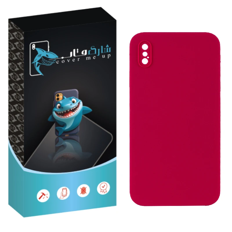 کاور شارک قاب مدل سیلیکونی پاک کنی مناسب  برای گوشی موبایل اپل iPhone XS Max