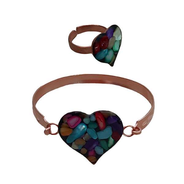 نیم ست زنانه مدل قلبی کد JW401.5 نیم ست زنانه مدل قلبی کد JW401.5