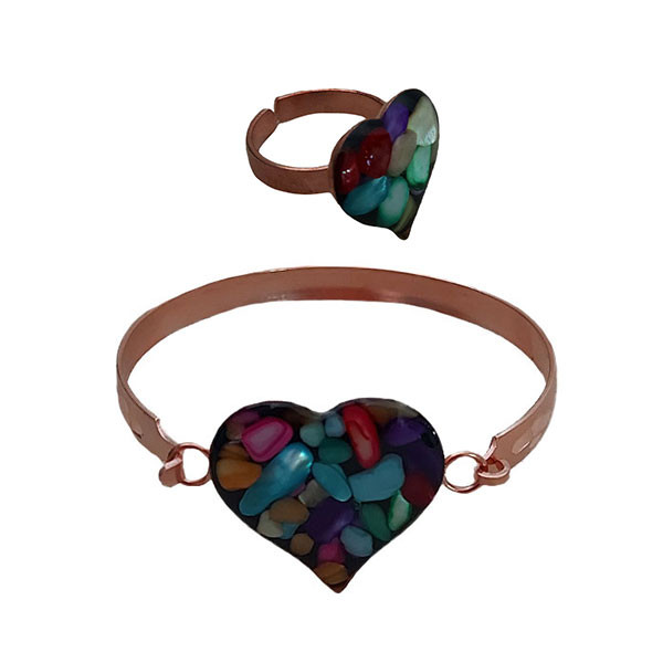 نیم ست زنانه مدل قلبی کد JW401.5 نیم ست زنانه مدل قلبی کد JW401.5