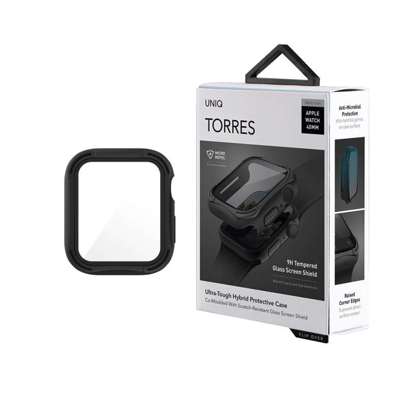 محافظ صفحه نمایش یونیک مدل Torres Antimicrobial Watch Case UN-T01 مناسب برای اپل واچ 40 میلی متری