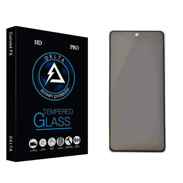 محافظ صفحه نمایش حریم شخصی دلتا مدل Fit مناسب برای گوشی موبایل شیائومی Redmi Note 9 Pro