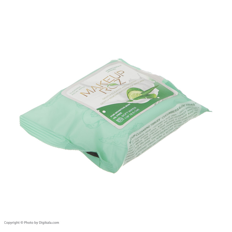 دستمال مرطوب میکاپ رز مدل Fac بسته 25 عددی