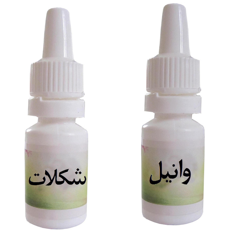 اسانس شمع مدل شكلات و وانيل حجم 10 ميلي ليتر بسته 2 عددي