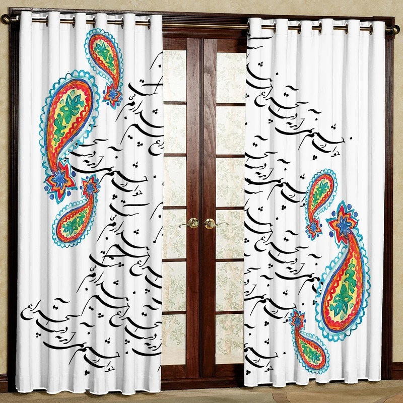 پرده مدل مخمل پانچی کد 1366T2 سایز 200x140 سانتی متر