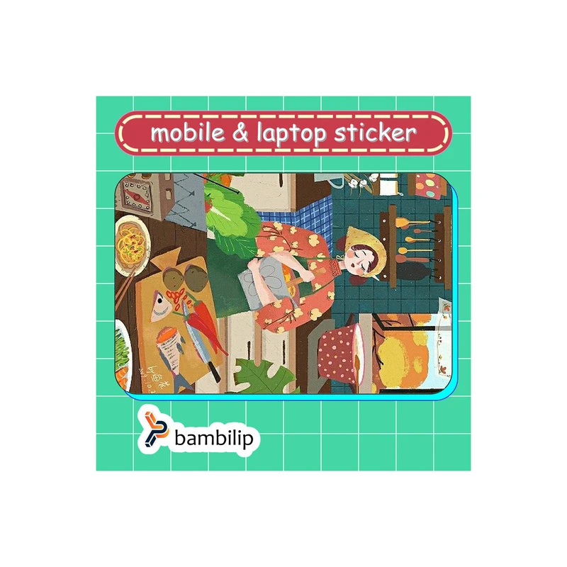 استیکر بامبیلیپ مدل کارت عابر طرح آشپز  و آشپزخونه  کد 5273526