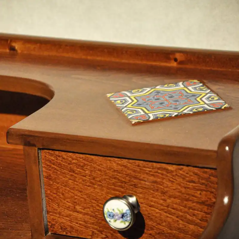 ست میز تحریر و صندلی هفت رج مدل 4 کشو