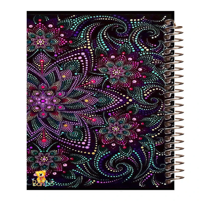 دفتر نقاشی 50 برگ بانیبو طرح گل رنگی کد 370