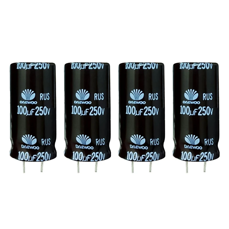 خازن 100 میکروفاراد 250 ولت دوو مدل SK-100250 بسته 4 عددی