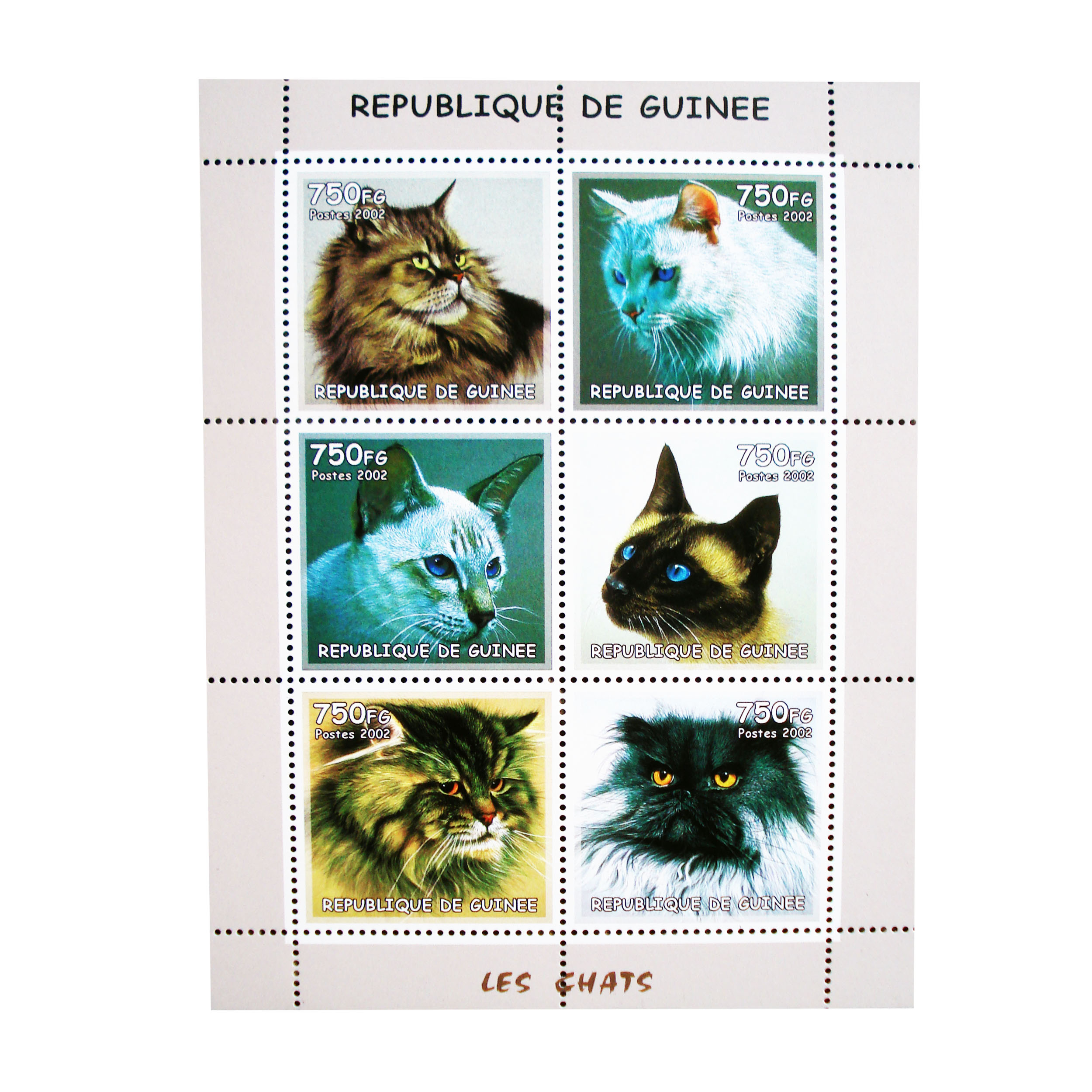 تمبر یادگاری مدل CATS کد F-965 مجموعه 6 عددی