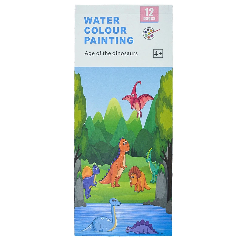 دفتر رنگ آمیزی 12 برگ مدل CD-9914 طرح دایناسور