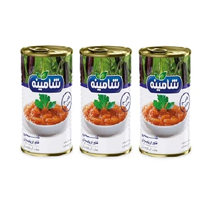 کنسرو خاویار بادمجان شامینه - 350 گرم بسته 3 عددی