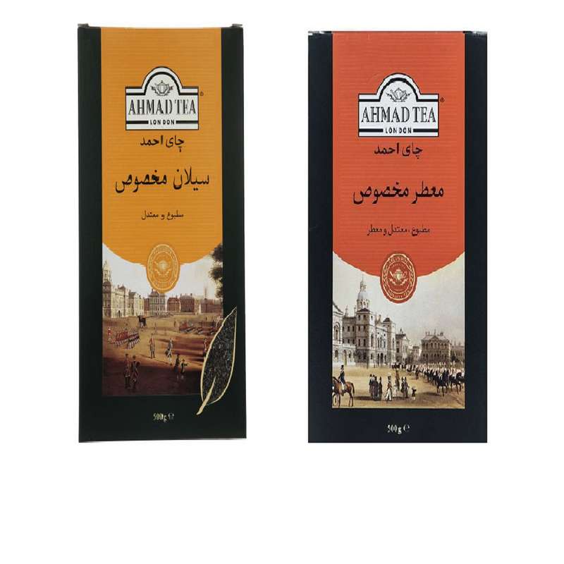 چای ساده و عطری احمد - 500 گرم مجموعه 2 عددی