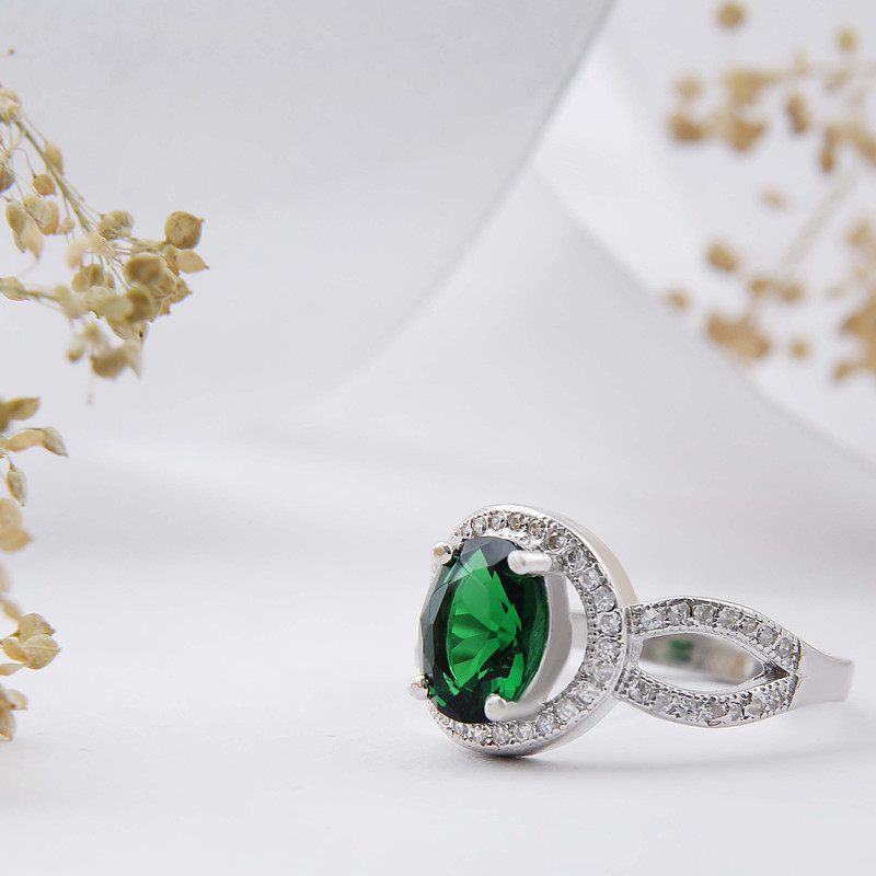 انگشتر نقره زنانه بازرگانی میلادی مدل سنگ کوارتز بدون ریزش ابکاری رادیوم کد AWR_1537