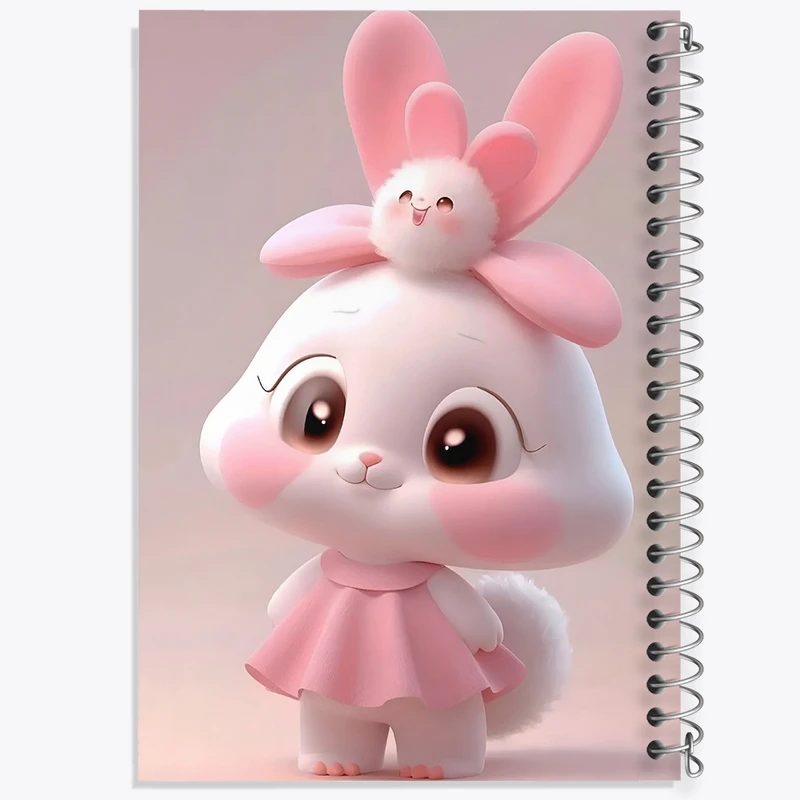 دفتر مشق 100 برگ خندالو طرح خرگوش کیوت کد N4081