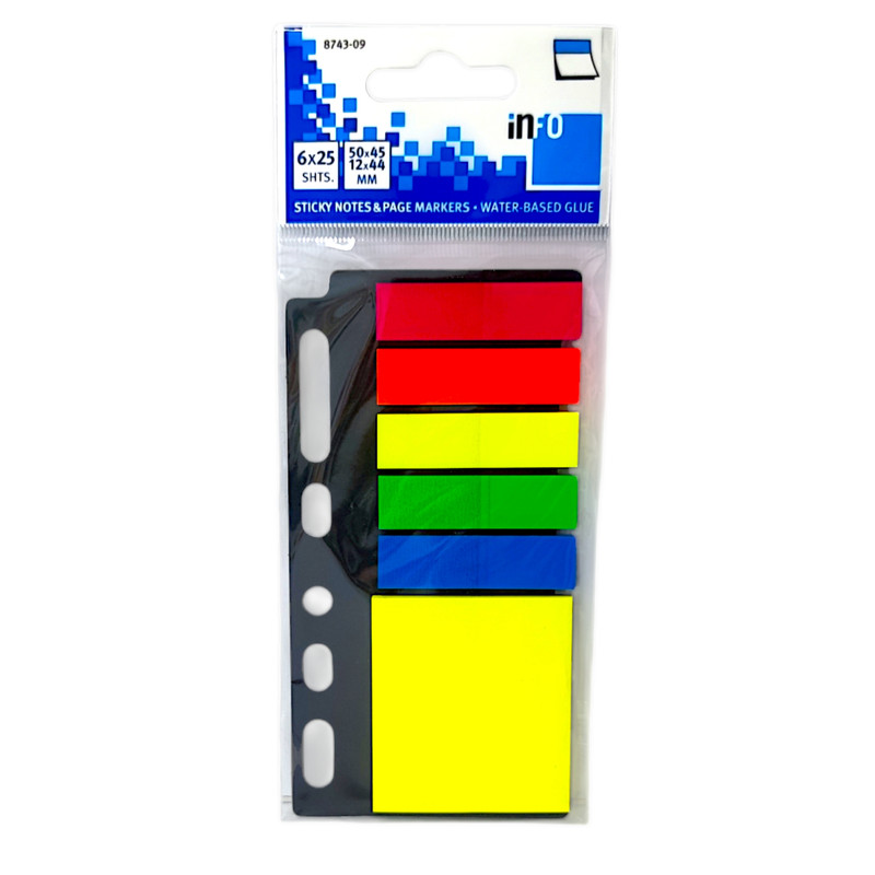 کاغذ چسب دار اینفو مدل دیوایدر فلورسنت کد 388 بسته 6 عددی