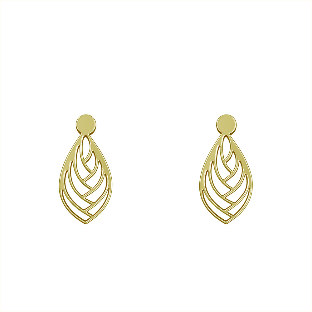 گوشواره طلا 18 عیار زنانه مدوپد مدل اشک کد GA1-12398