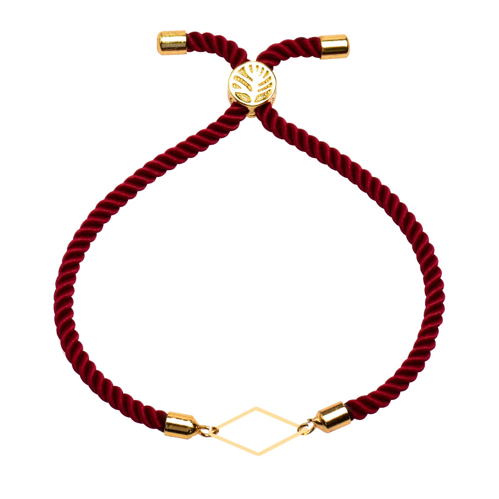 دستبند طلا 18 عیار زنانه کرابو طرح لوزی مدل Kr102205 -  - 1