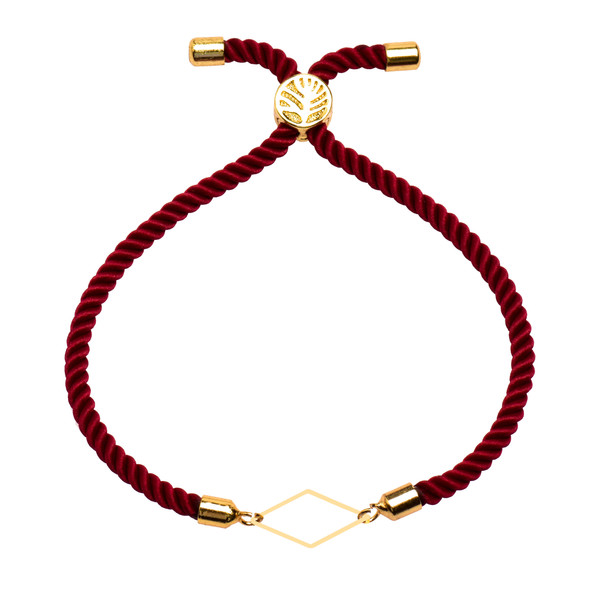 دستبند طلا 18 عیار زنانه کرابو طرح لوزی مدل Kr102205