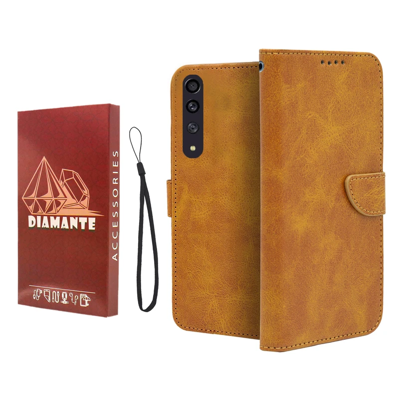 کیف کلاسوری دیامانته مدل Mortand Ros مناسب برای گوشی موبایل سامسونگ Galaxy A70s به همراه بندآویز