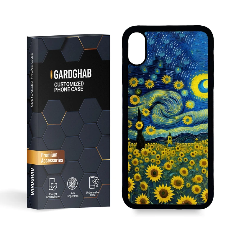 کاور گارد قاب مدل پشت گلس هنری مناسب برای گوشی موبایل اپل iPhone Xs MAX