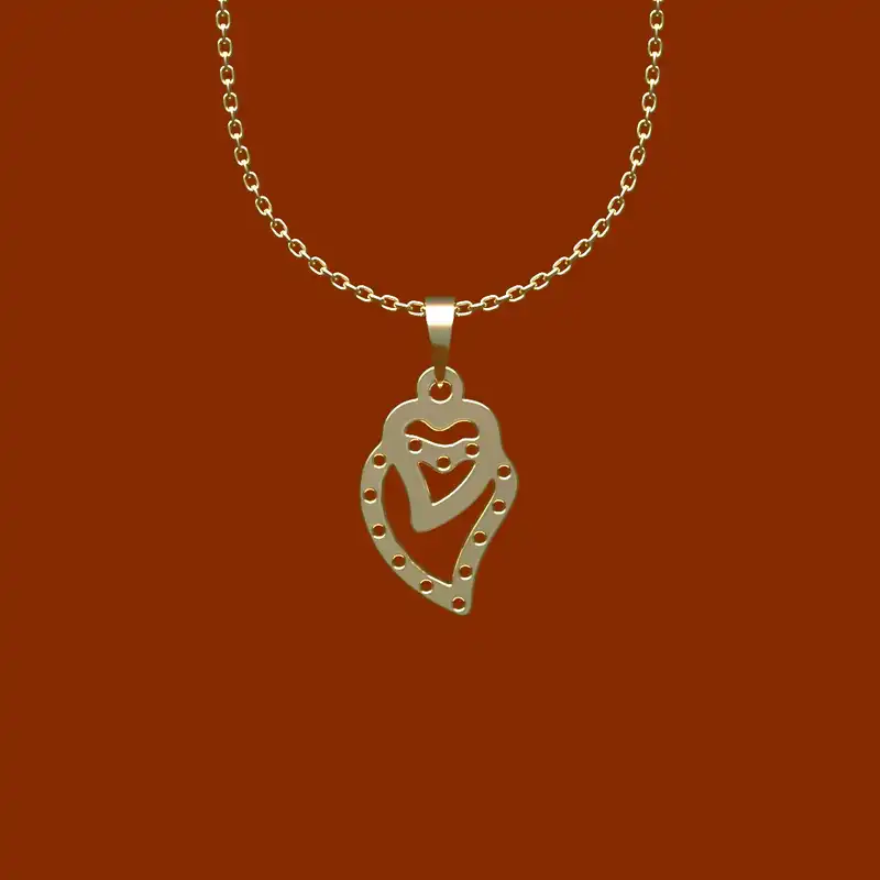 گردنبند طلا 18 عیار زنانه مدوپد مدل  طرح قلب کد R1287